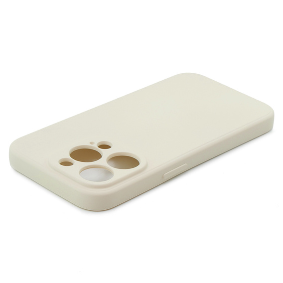 Obal na mobil pre iPhone 15 Pro, Silicone Lite, krémové