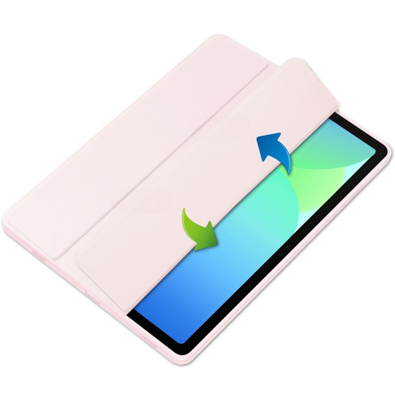 Puzdro pre Samsung Galaxy Tab S10 FE+ Plus, Smartcase Hybrid, so slotom na stylus, ružové