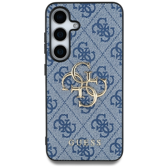 GUESS Obal na mobil pre Samsung Galaxy S25, 4G Big Metal Logo, modré