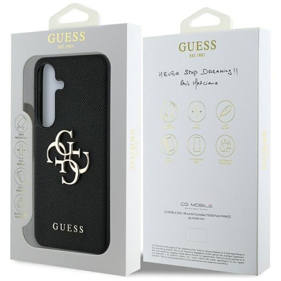 Puzdro GUESS Grained Big 4G Logo pre Samsung Galaxy S25