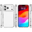Silikónové puzdro pre iPhone 17 Pro Max, s tvrdou zadnou stranou, priehľadné