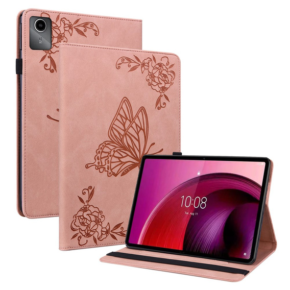 Puzdro pre Lenovo Tab M11, Butterfly, ružové