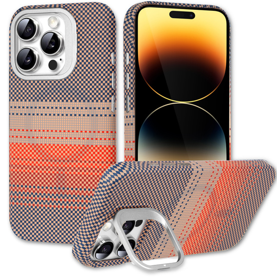 Puzdro pre iPhone 14 Pro, Frame Kickstand, pre MagSafe, Sunset Grey