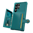 Puzdro pre Samsung Galaxy S24 Ultra, Card Holder Kickstand, zelený