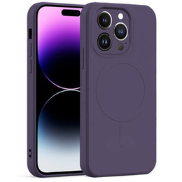 Silikónové puzdro Mag Cover fialové pre iPhone 14 Pro Max