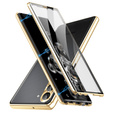 Puzdro pre Samsung Galaxy S23 Plus, Magnetic Dual Glass, zlaté