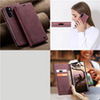 CASEME puzdro pre Huawei P30 Pro, Leather Wallet Case, bordové