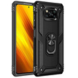 Pancierované obal na mobil pre Xiaomi Poco X3 NFC, Nox Case Ring, čierne