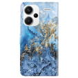 Klapkové puzdro pre Xiaomi Redmi Note 13 Pro+, Wallet, Marble modré