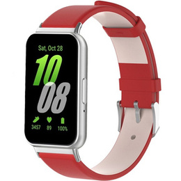 Kožený remienok pre Samsung Galaxy Fit 3, červený