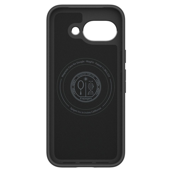 Puzdro Spigen pre Google Pixel 9A, Thin Fit Mag, čierne + tvrdené sklo 9H