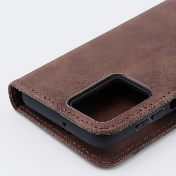 Klapkové puzdro pre Motorola Moto G54 5G, Card Slot, hnedé