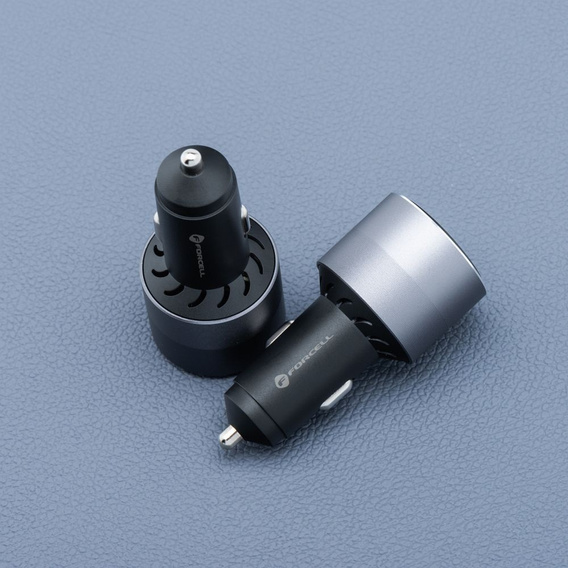 Forcell F-Energy Alu 85 W nabíjačka do auta, 2 × USB-C + USB-A, PD / QC 4.0 / SFC 2.0