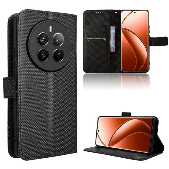 Klapkové puzdro pre Realme 12 Pro 5G / 12 Pro+ 5G, Wallet Smart Magnet, čierne