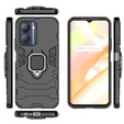 Obal na mobil pre Realme C33, Kickstand Ring, čierne