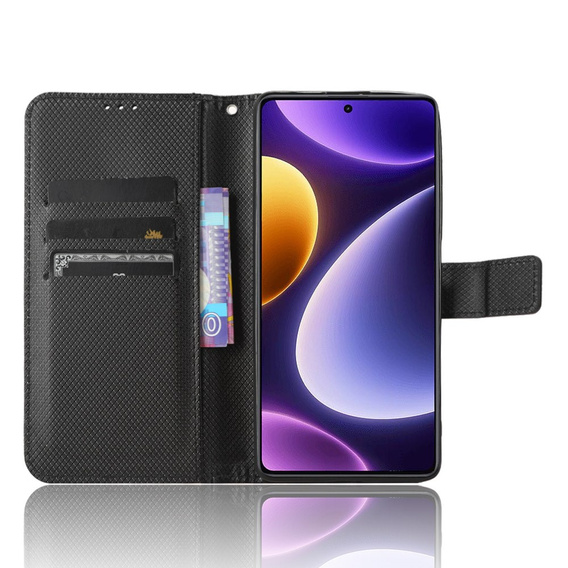 Klapkové puzdro pre Poco F5 5G, Wallet Smart Magnet, čierne