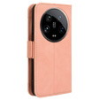 Klapkové puzdro pre Xiaomi 14 Ultra, Card Slot, ružové