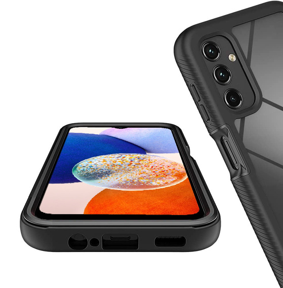 Puzdro pre Samsung Galaxy A14 4G/5G, Shockproof, s fóliou, čierne