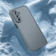 Matné puzdro pre Samsung Galaxy A17 5G, dymové s čiernymi stranami