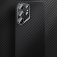 Puzdro BENKS Kevlar pre Samsung Galaxy S25, pre MagSafe, Carbon Fiber, čierne