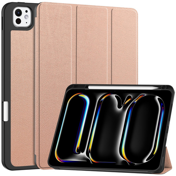 Puzdro pre iPad Pro 11" 2024 (5 gen.), Smartcase s priestorom pre stylus, ružové