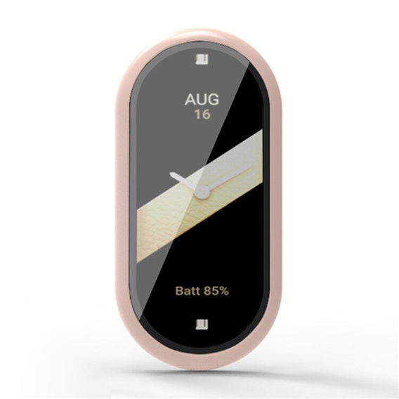 Puzdro 2v1 + tvrdené sklo pre Xiaomi Smart Band 10 / 9 / 8, ružové