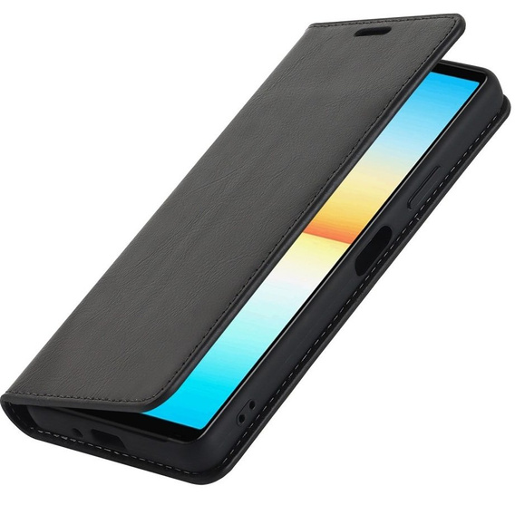 Klapkové puzdro pre Sony Xperia 10 IV, Split Leather Wallet, čierne