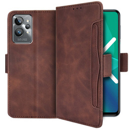 Klapkové puzdro pre Realme GT2 Pro, Card Slot, hnedé