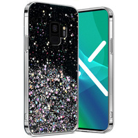 Obal na mobil pre Samsung Galaxy S9, Glittery, čierne