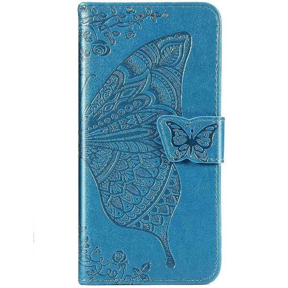 Klapkové puzdro pre Realme Note 50, Butterfly, modré