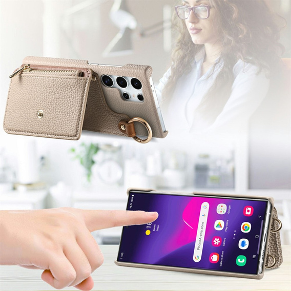Puzdro pre Samsung Galaxy S25 Ultra, GKK Leather, čierne