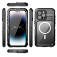 Vodotesné puzdro IP68 pre iPhone 15 Pro Max, SHELLBOX MagSafe, čierne