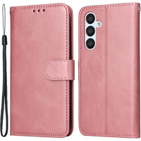 Klapkové puzdro pre Samsung Galaxy A34 5G, Leather Wallet, ružové rose gold