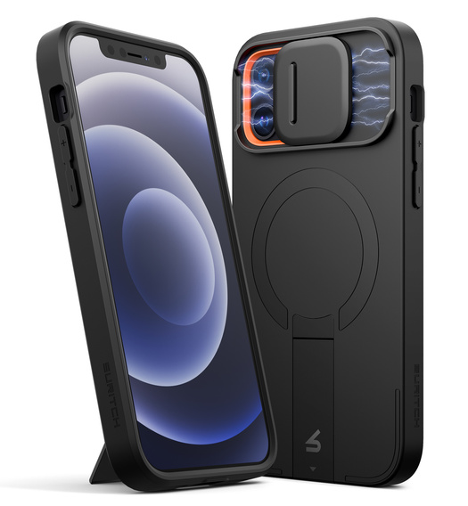 Puzdro pre iPhone 12 / 12 Pro, Suritch Shockproof, pre MagSafe, čierne