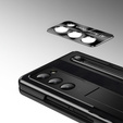 Kožené puzdro Leather+PC s podstavcom, sklom a stylusom pre Samsung Galaxy Z Fold6 5G