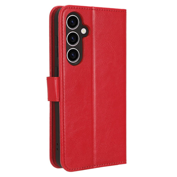 Klapkové puzdro pre Samsung Galaxy A26, Crazy Horse Wallet, červené