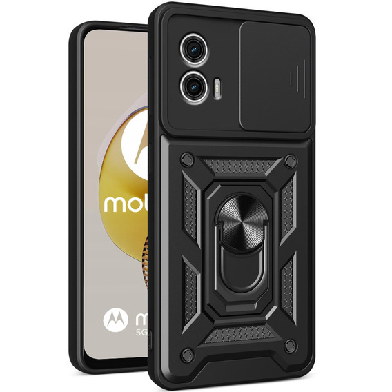 Obal na mobil pre Motorola Moto G73 5G, CamShield Slide, čierne