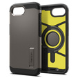 Puzdro Spigen pre iPhone 16E, Tough Armor Mag MagSafe, sivé + tvrdené sklo 9H 