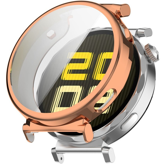 Puzdro 2v1 s ochranou displeja pre Huawei Watch GT 5 Pro 42mm, ružové rose gold 