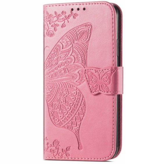 Klapkové puzdro pre Xiaomi Poco F5 Pro, Butterfly, ružové