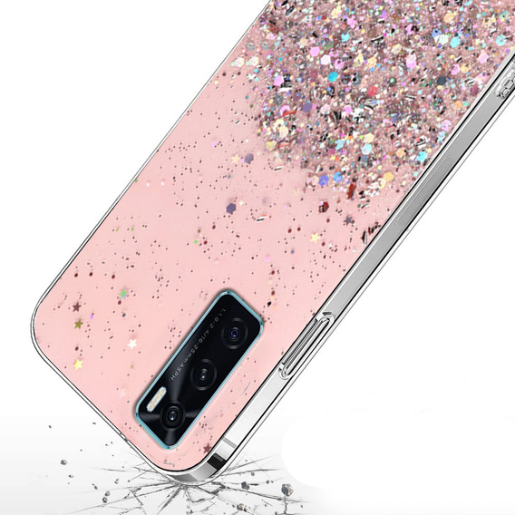 Obal na mobil pre Vivo S7E/ Y73S/ Y70/ V20 SE, Glittery, ružové
