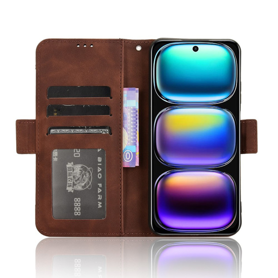 Klapkové puzdro pre Infinix Hot 50i 4G, Card Slot, hnedé