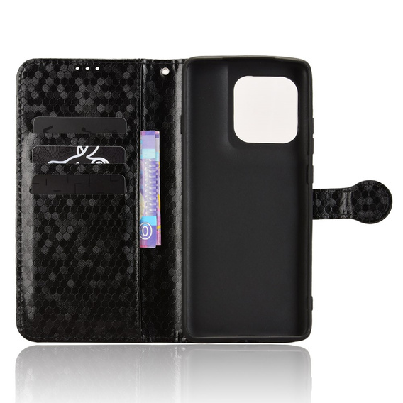 Flipové puzdro pre Motorola Edge 60 / 60 Fusion, Wallet Rhombus, čierne