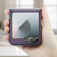 Puzdro pre Samsung Galaxy Z Flip7 FE / Z Flip6, CASEME Litchi Leather, fialové