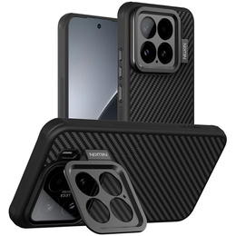 Puzdro pre Xiaomi 15, pancierované Nillkin, Carboprof Case, pre Magsafe, čierne