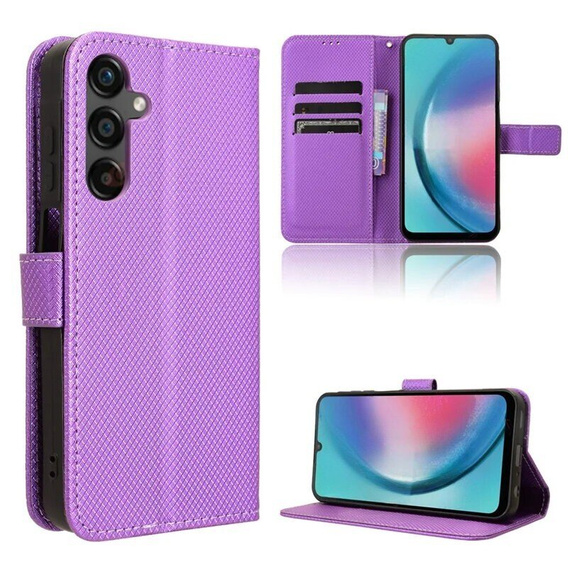 Klapkové puzdro pre Samsung Galaxy M55 5G, Wallet Smart Magnet, fialové