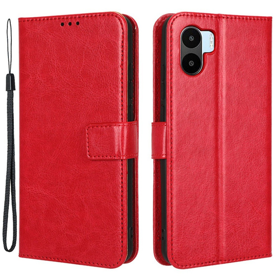 Klapkové puzdro pre Xiaomi Redmi A1 4G / A2 4G, Crazy Horse Wallet, červené