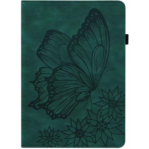 Obal na mobil pre Lenovo Tab M9, Wallet Pen Slot, butterflies, hnedé