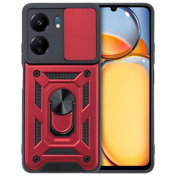 Obal na mobil pre Xiaomi Redmi 13C / Poco C65, CamShield Slide, červené