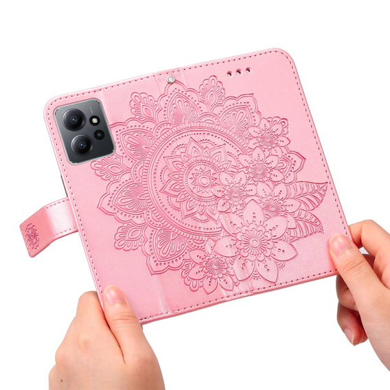 Klapkové puzdro pre Xiaomi Redmi Note 12 4G, Mandala Flower, ružové